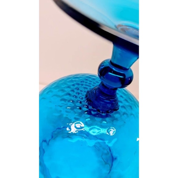 Vintage Italian Empoli Thumbprint glass vase - Picture 3 of 3